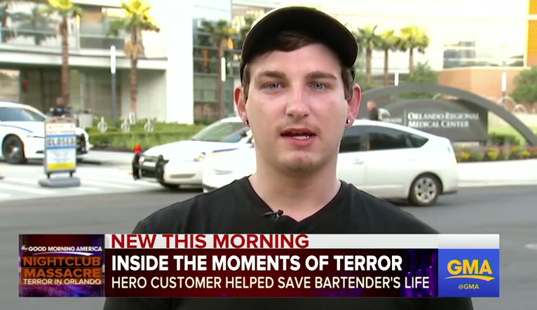 Joshua McGill, um dos heróis do massacre de Orlando