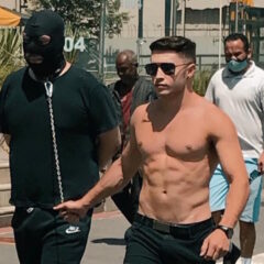 Victor Ferraz faz o dominador e leva homem para passear na coleira em plena Avenida Paulista